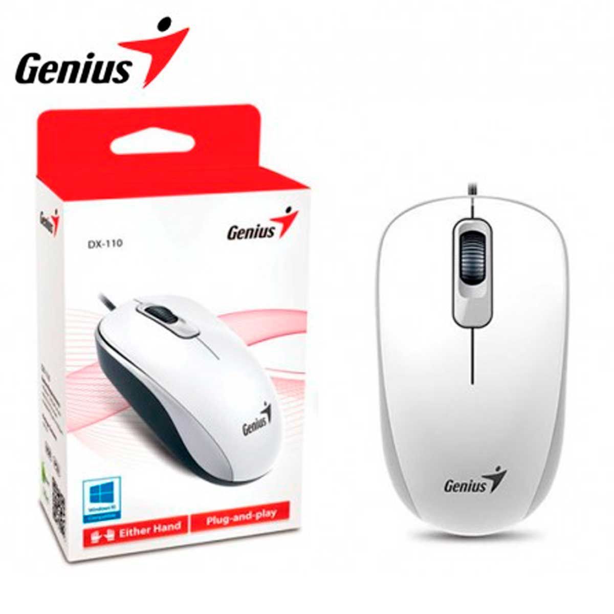 GENIUS - Mouse Genius  Dx-110 Usb Optico  Blanco