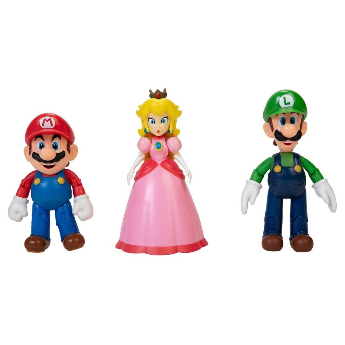 JAKKS PACIFIC - Super Mario Multipack Reino Champiñon Mario Peach y Luigi