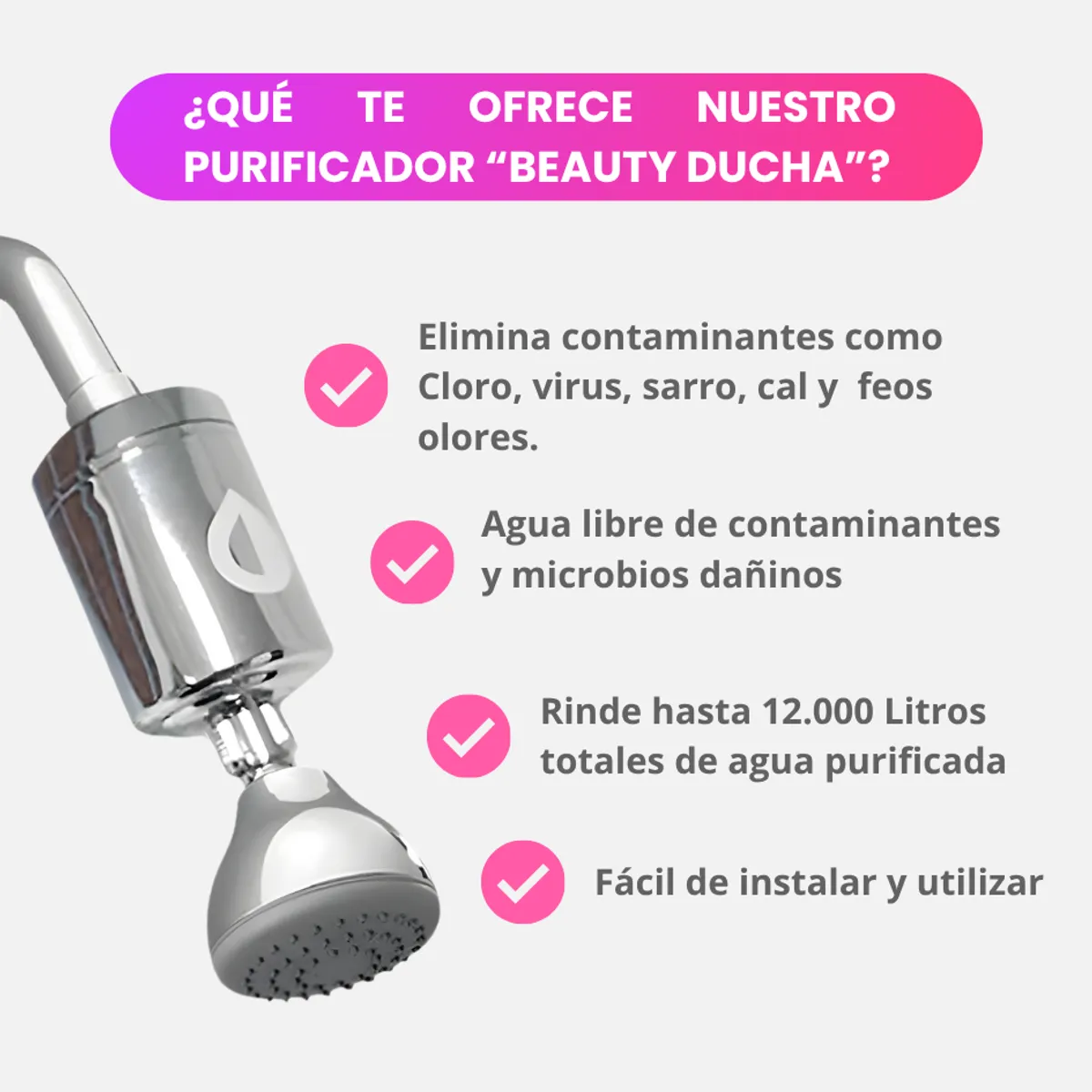 PURA - Filtro Purificador de ducha BEAUTY DUCHA
