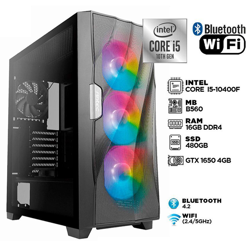 Cpu core i5 10400f ram 16gb ssd 480gb video 4gb