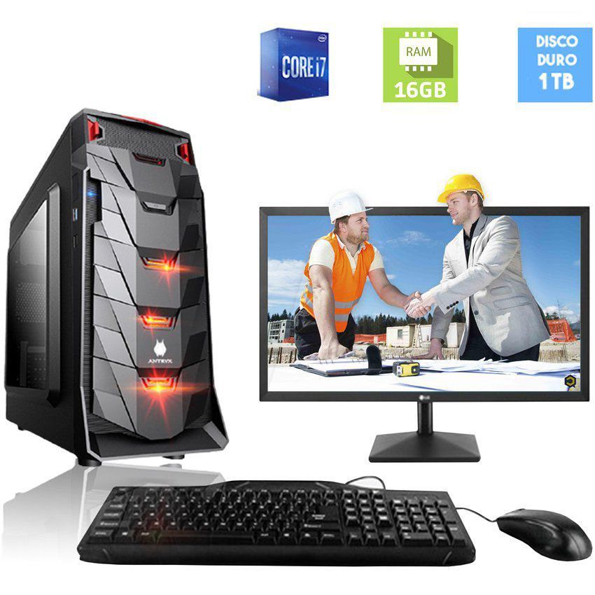 Computadora pc intel core i7 3.4 ghz ram 16gb disco duro 1tb monitor 24¨ fhd