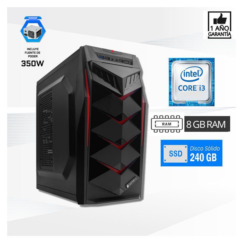 Pc computadora intel core i3  3.2 ghz ram 8gb ssd240