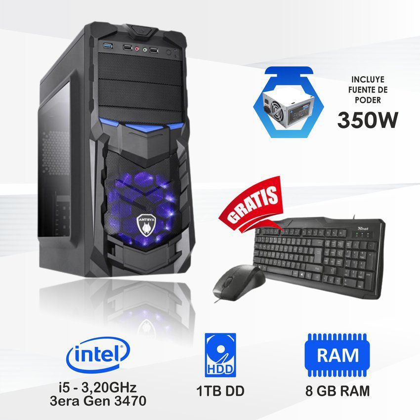 Pc computadora intel core i5 3.2 ghz ram 8gb disco 1tb .