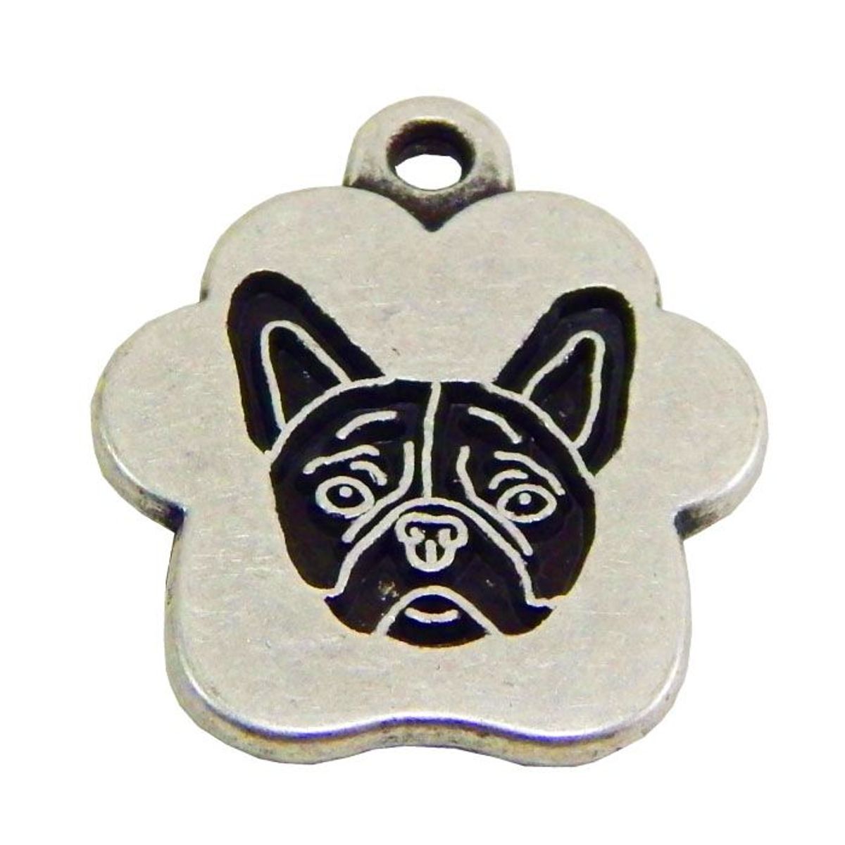CAT OH - Placa de identificación para perros - Bulldog francés vintage