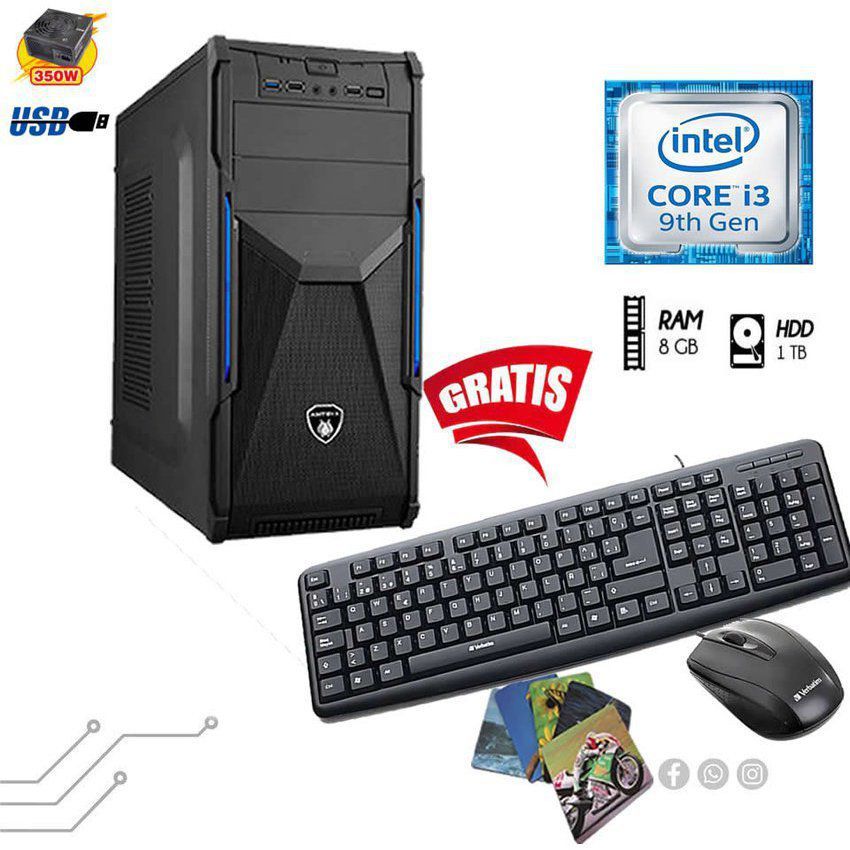 Pc completa core i3-9100f, 8gb, 1tb, nvidia 1gb,  monitor   led 18.5  regalo kit de teclado & mouse