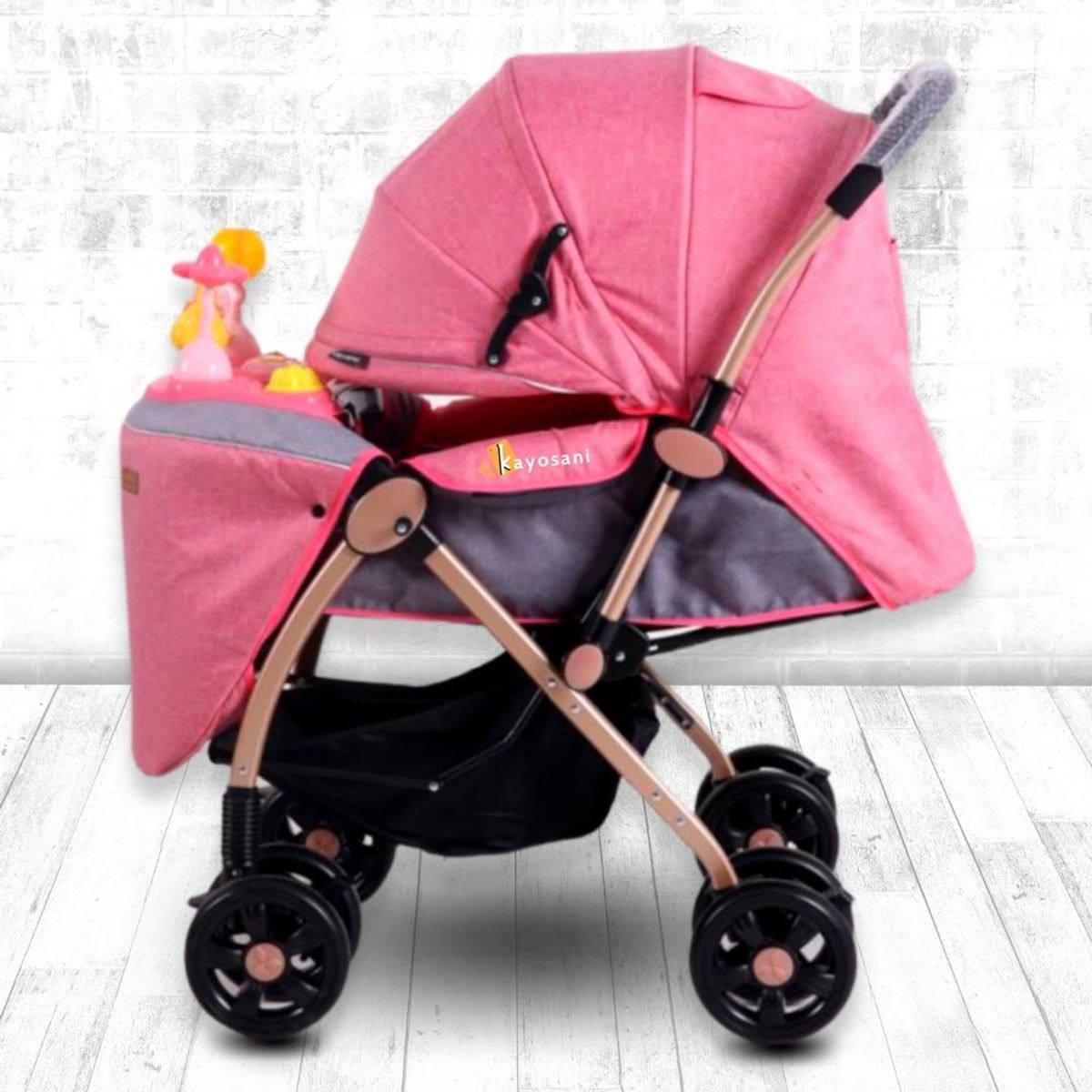 CONFORT - Coche Cuna Musical SUMMER PINK