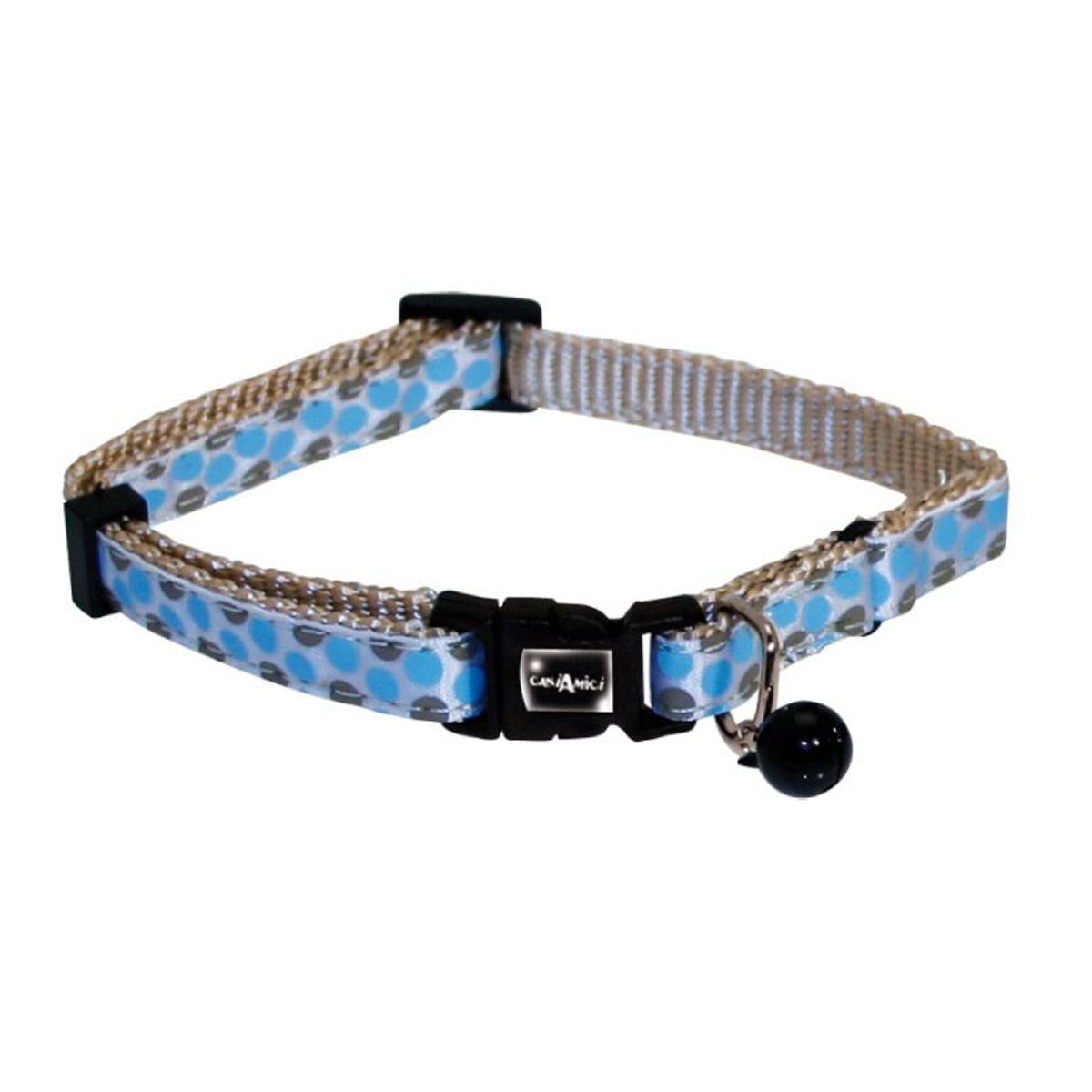 CROCI - Collar para gatos - Diseño Puntos Celeste