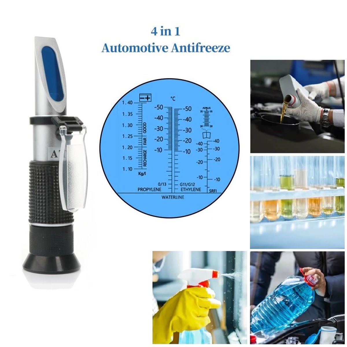 OEM - Refractómetro 4 En 1 Urea Adblue Bateria Anticongelante Soluciones