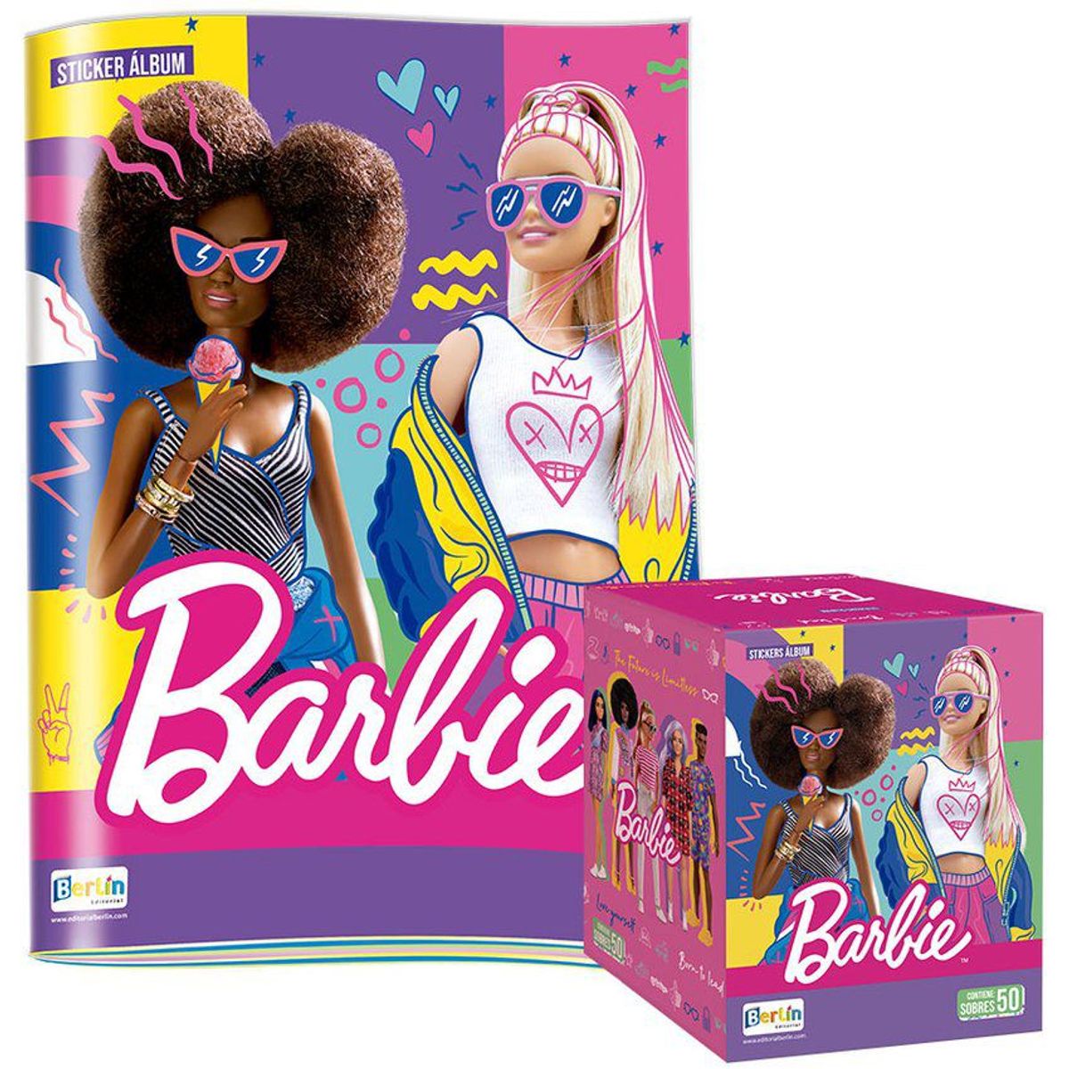 EDITORIAL BERLIN - Barbie 2022, 1 álbum tapa blanda + 1 cajita (50 sobres)