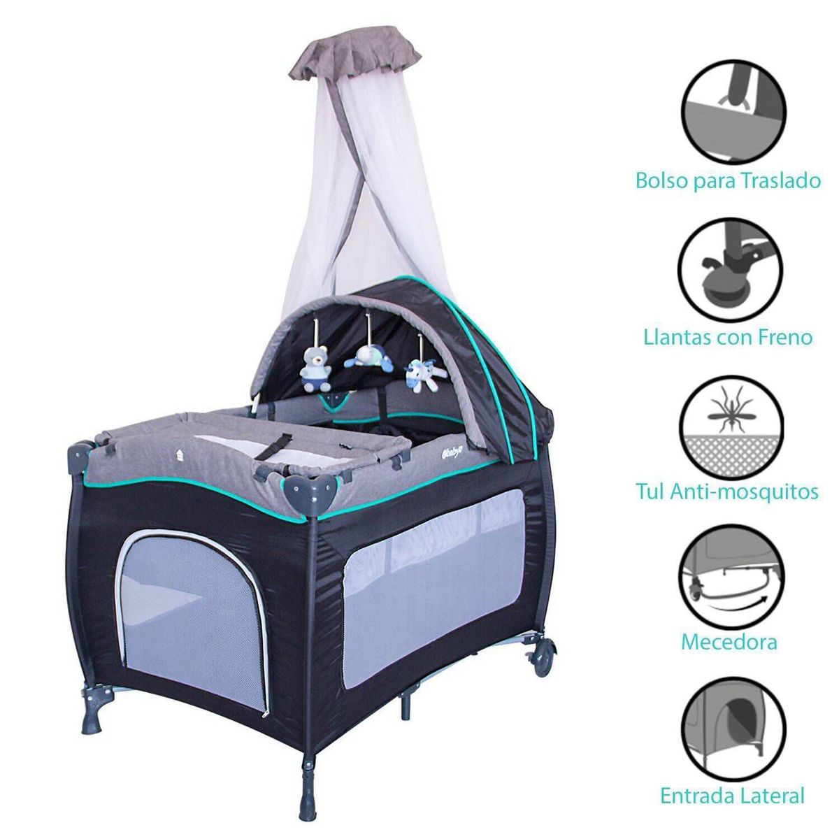 EBABY - Cuna corral mecedora