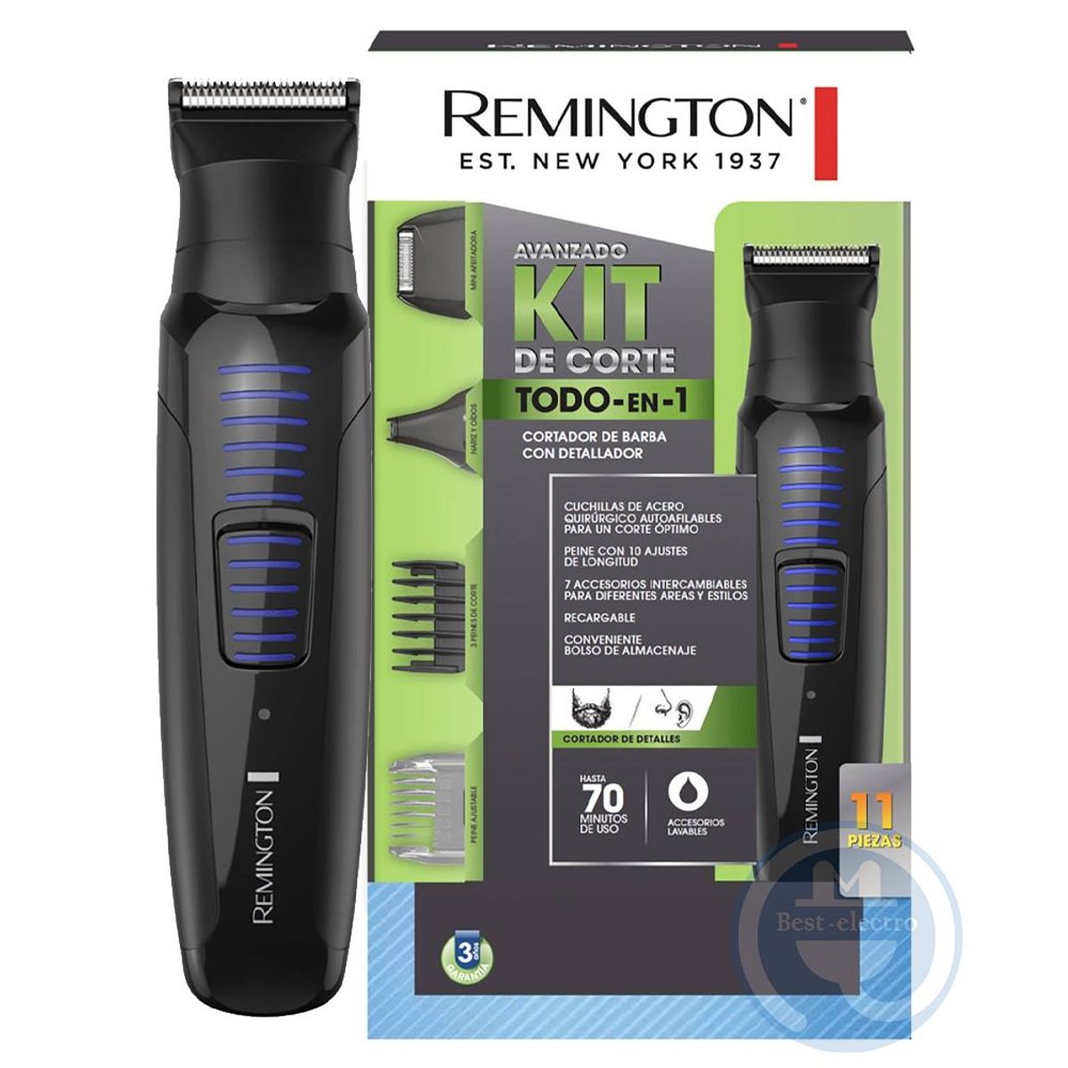 REMINGTON - Afeitador Remington PG6125 Cortador de Barba con Detallador Todo en 1