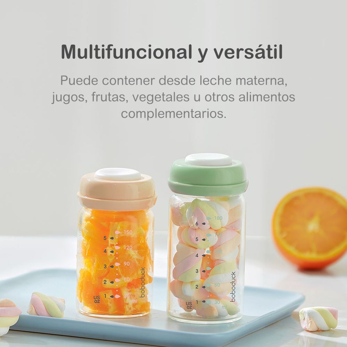 BOBODUCK - Frasco Botella de Vidrio Multiusos Boboduck F9269