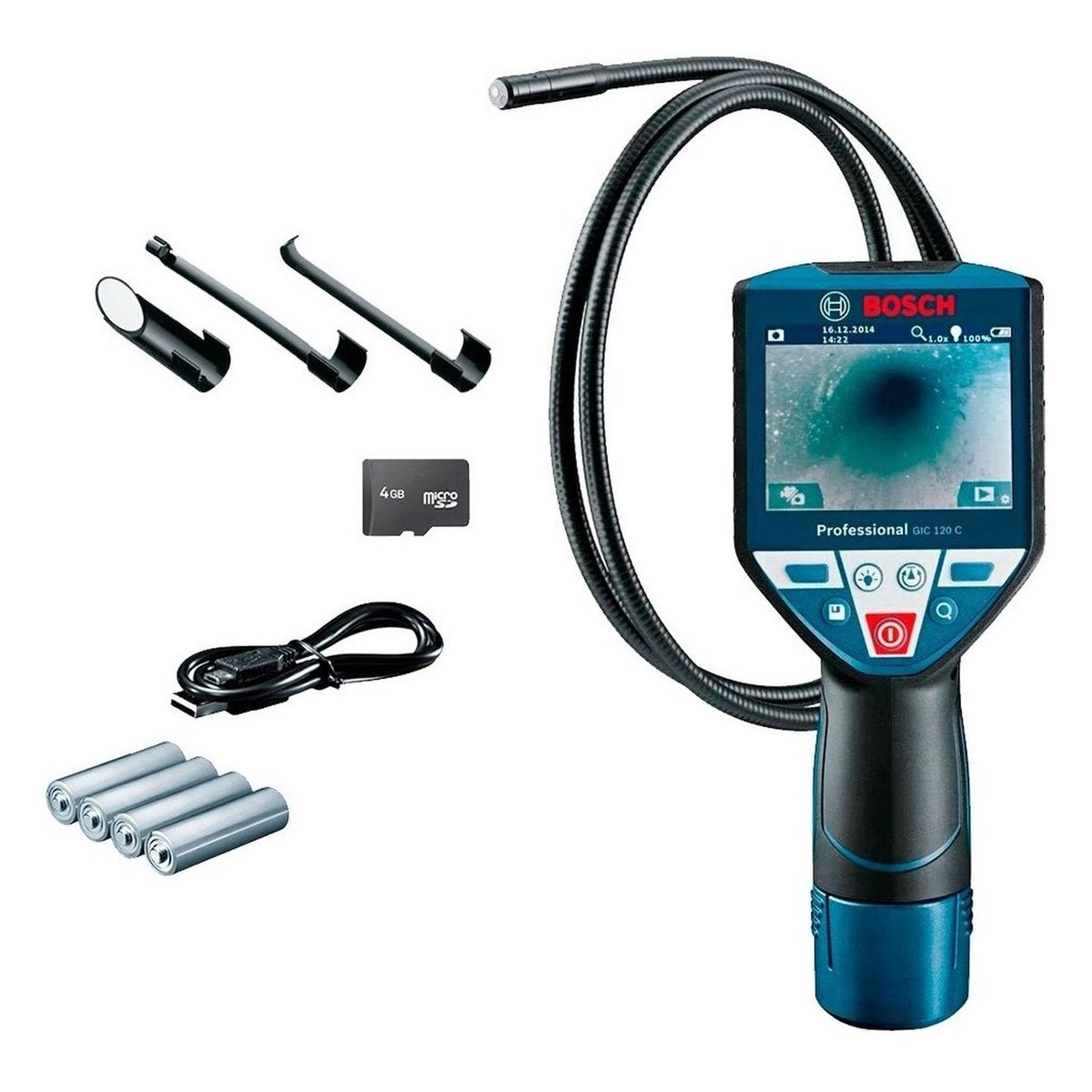 BOSCH - Camara De Inspección Bosch Gic 120 C 120cm Zoom Micro Usb
