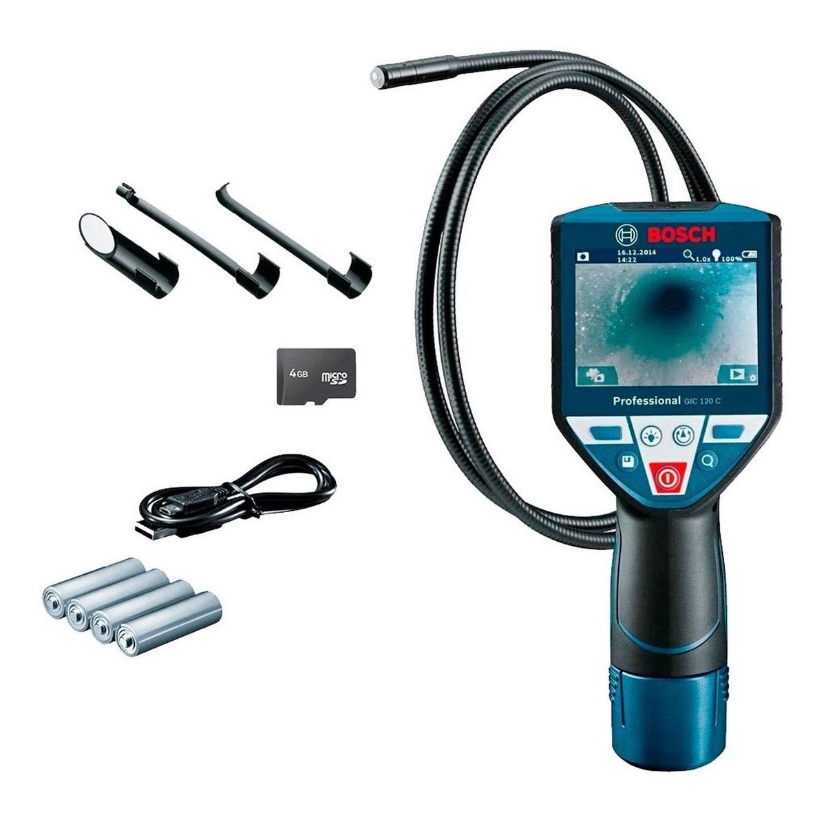 BOSCH - Camara De Inspección Bosch Gic 120 C 120cm Zoom Micro Usb