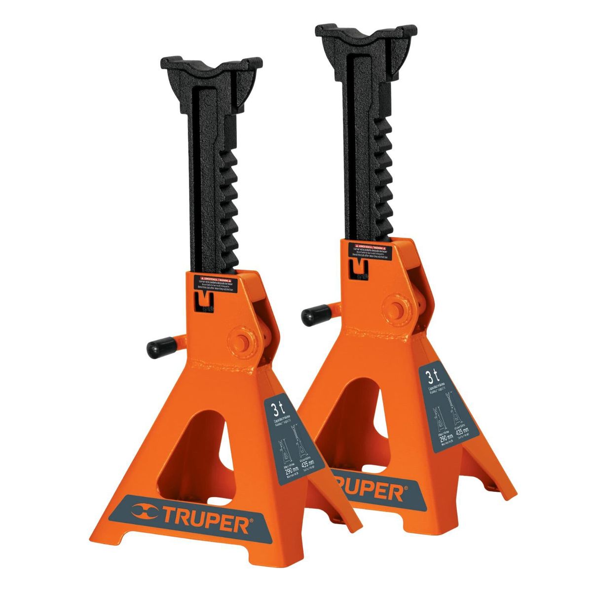 TRUPER - Caballete Para Auto 3 Toneladas 2 Piezas Truper