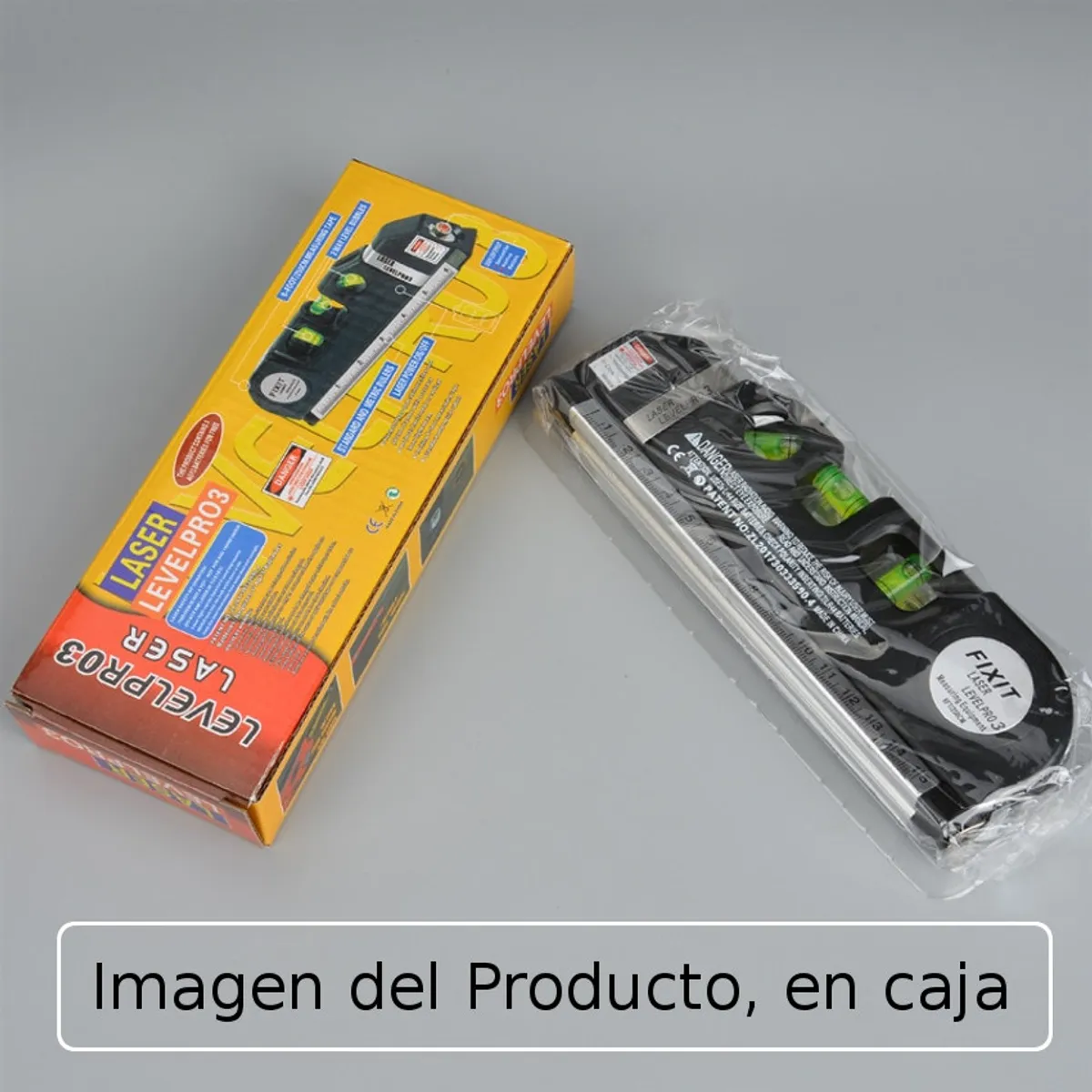 GENERICO - Nivel Laser dual Horizontal Vertical en Caja + Baterias+ Wincha 2.5 mt