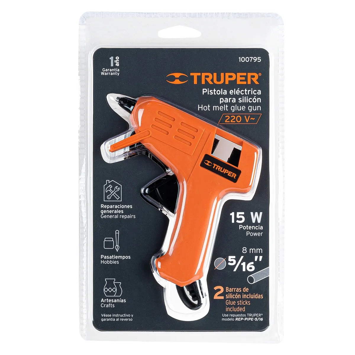 TRUPER - Pistola Electrica para Silicona 15W Truper