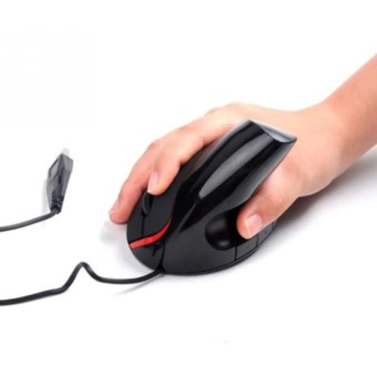 GENERICO - Mouse Vertical Optico Ergonómico Usb Evita Tunel Carpiano- Negro