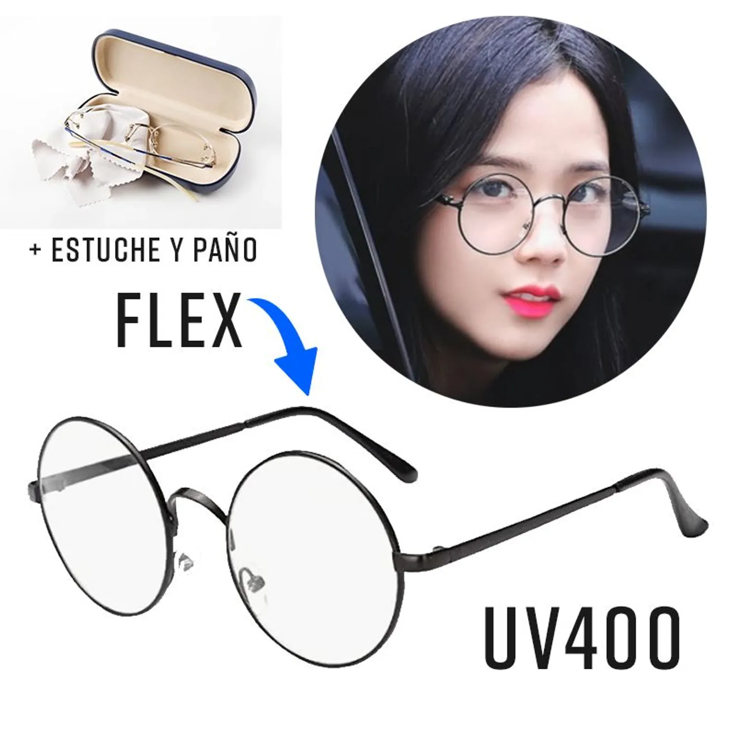 Con Lentes De Reposo Anteojos Lentes De Descanso Redondos Usar