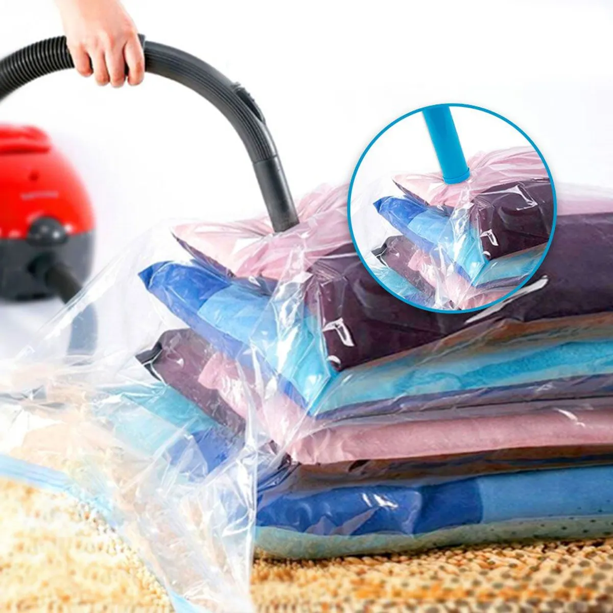 MEGIMPERU - Bolsas al Vacio XL 80x110cm para Ropa x4UN