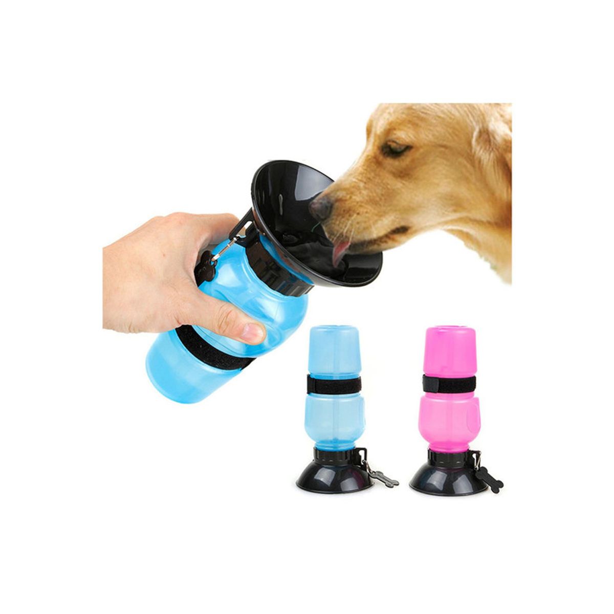 QUE PATAS PET SHOP - Aquadog  Bebedero Portátil Celeste para Mascota