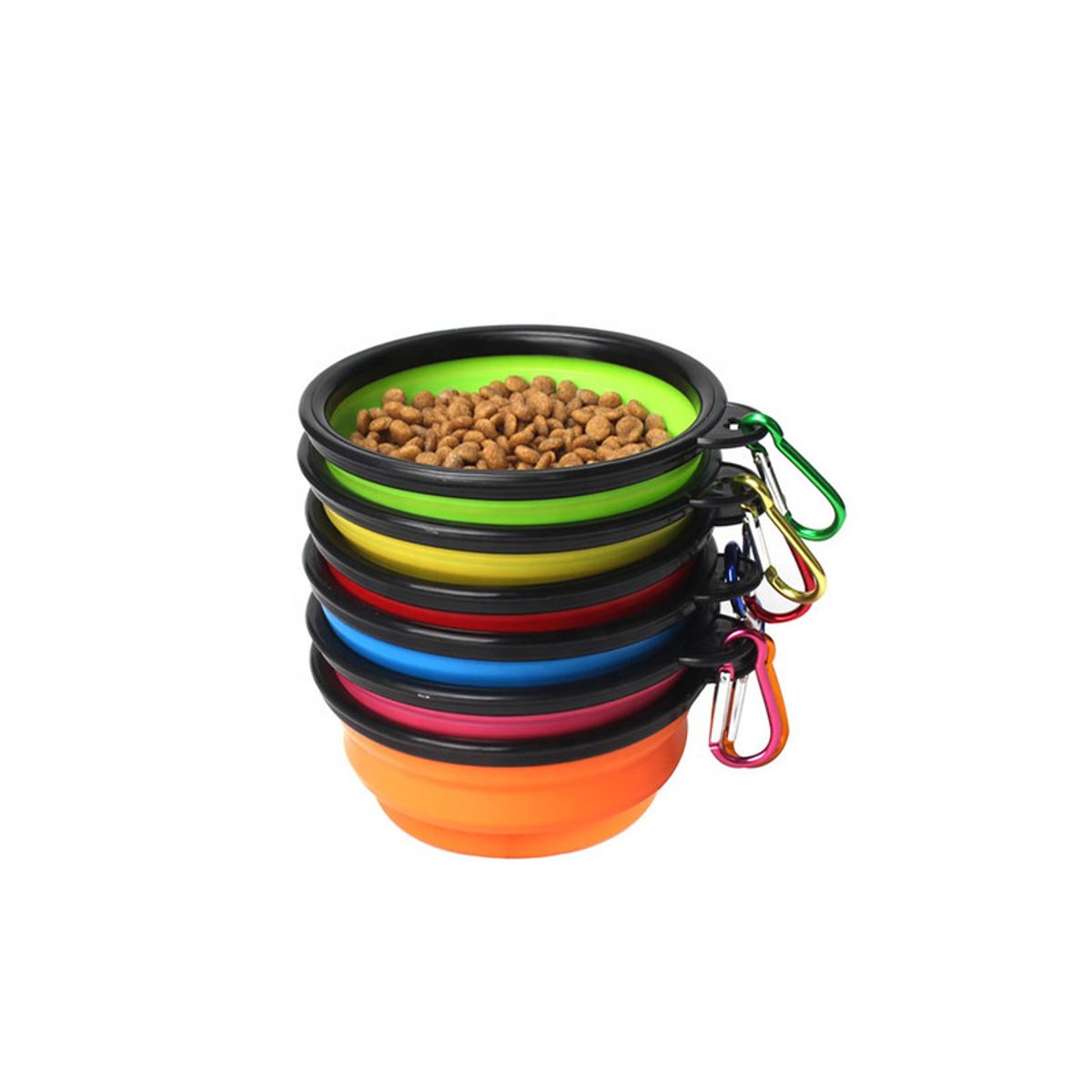 QUE PATAS PET SHOP - Platos Plegables para Mascotas Portátiles y Ligeros Rojo