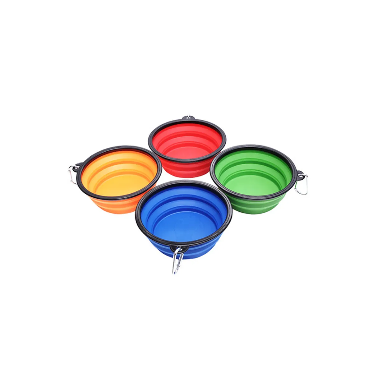 QUE PATAS PET SHOP - Platos Plegables para Mascotas Portátiles y Ligeros Negro