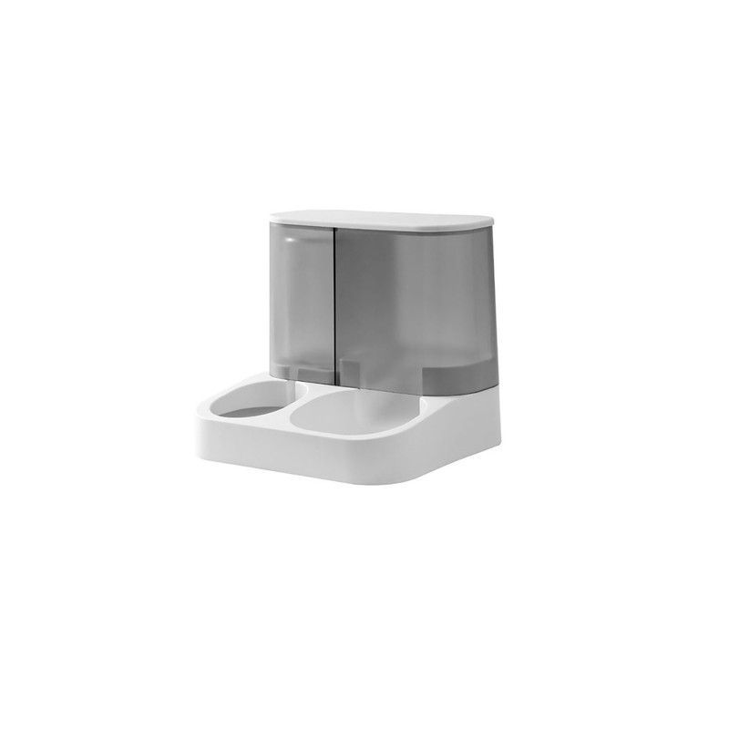 QUE PATAS PET SHOP - Alimentador Automático para agua y comida Gris