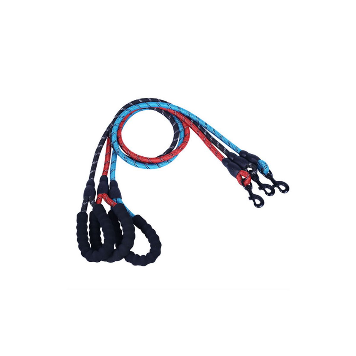 QUE PATAS PET SHOP - Correa de Nylon para Perros Medianos y Grandes Negro