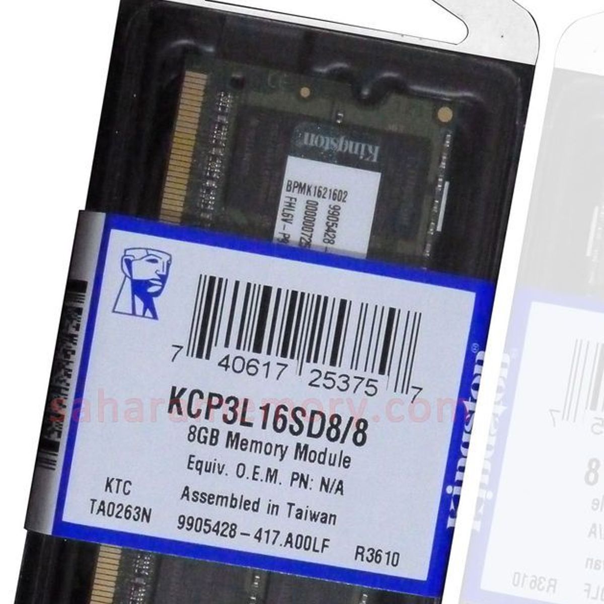 KINGSTON - Kingston Memoria RAM 8GB 1 x 8GB DDR3L SoDIMM DDR3L 1600 KCP3L16SD8/8