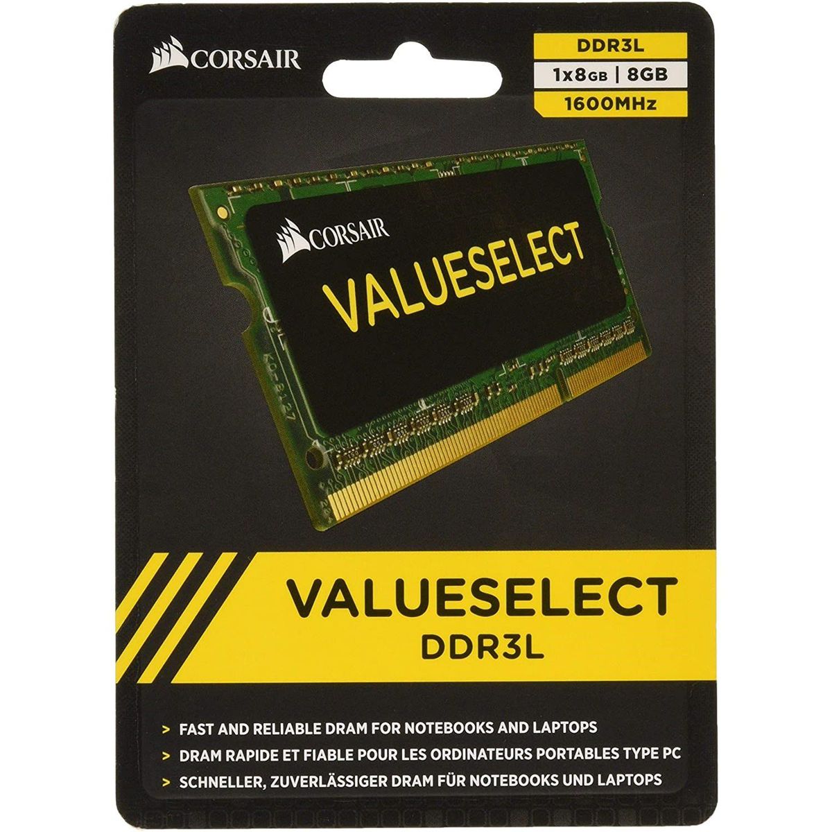 CORSAIR - Corsair Memoria RAM 8GB DDR3 SODIMM 1600MHz CL11 CMSO8GX3M1C1600C11