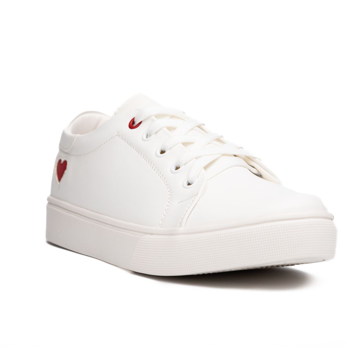 NEBULA - Zapatilla Arezzo - Blanco Con Rojo