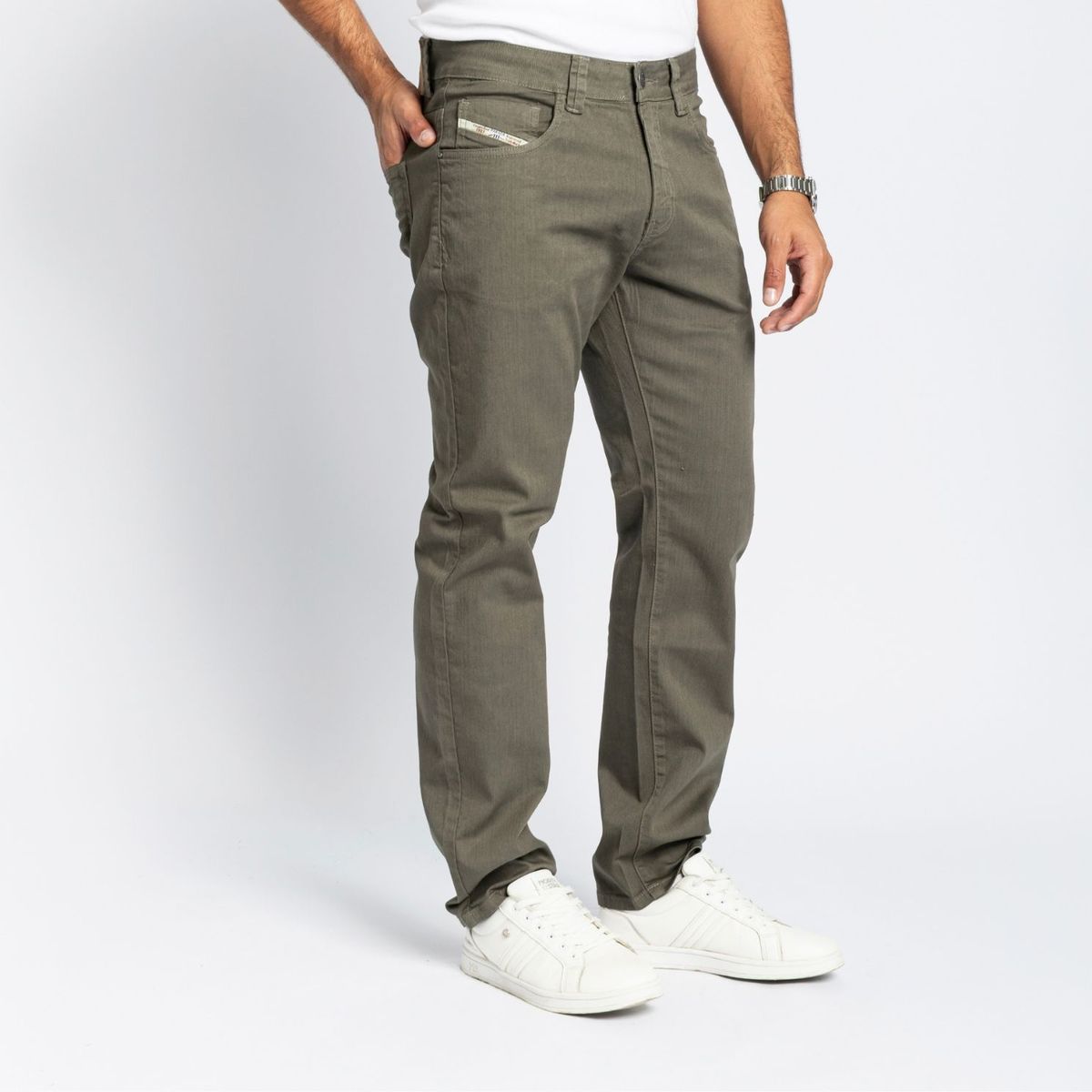 PARADA 111 - PANTALÓN SLIM HOMBRE P111 VERDE FREDILSON