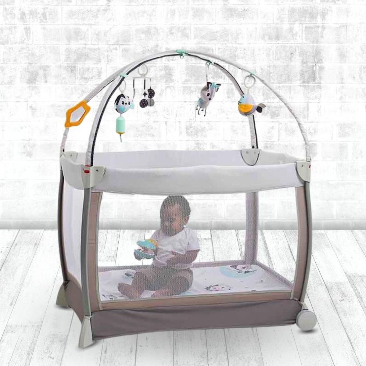 TINY LOVE - Cuna Corral 6 en 1 "HERE I GROW" Gray