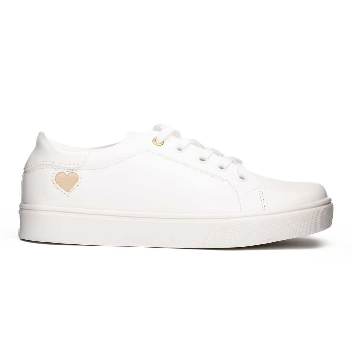 NEBULA - Zapatilla Arezzo - Blanco Corazón Dorado