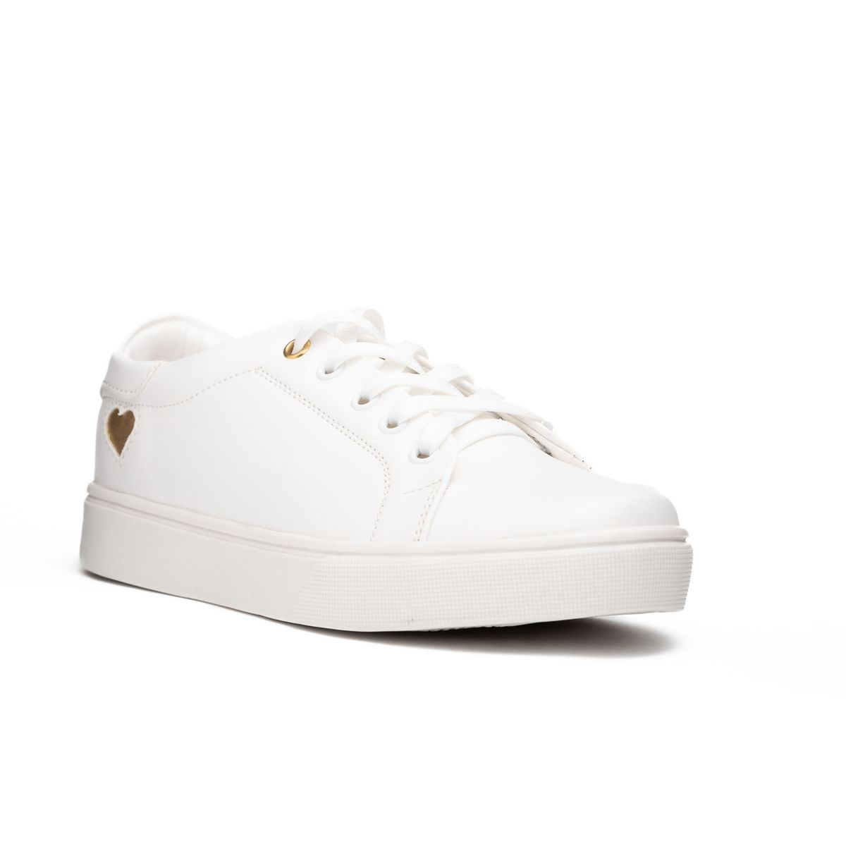 NEBULA - Zapatilla Arezzo - Blanco Corazón Dorado