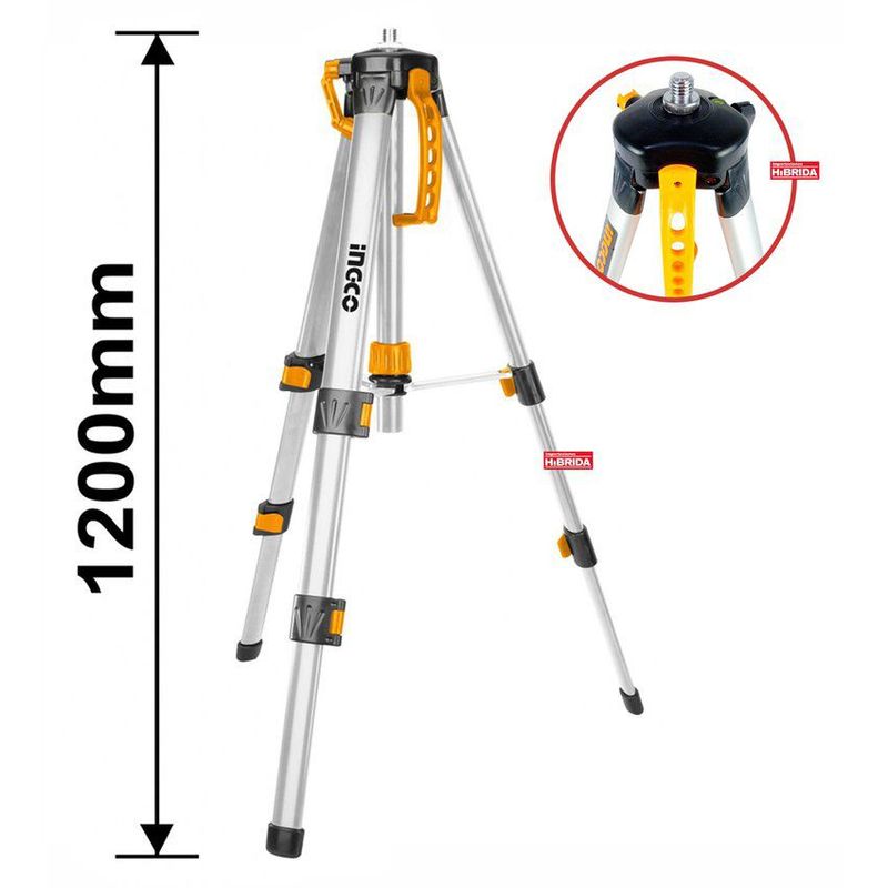 INGCO TOOLS - TRÍPODE ALUMINIO 1200MM PARA NIVEL LÁSER INDUSTRIAL INGCO - HLLT01152