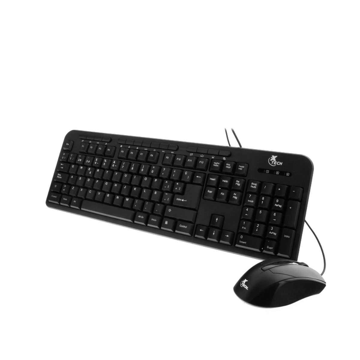 XTECH - Xtech Dúo de Mouse y Teclado Multimedia en Español Cableado -XTK-301S
