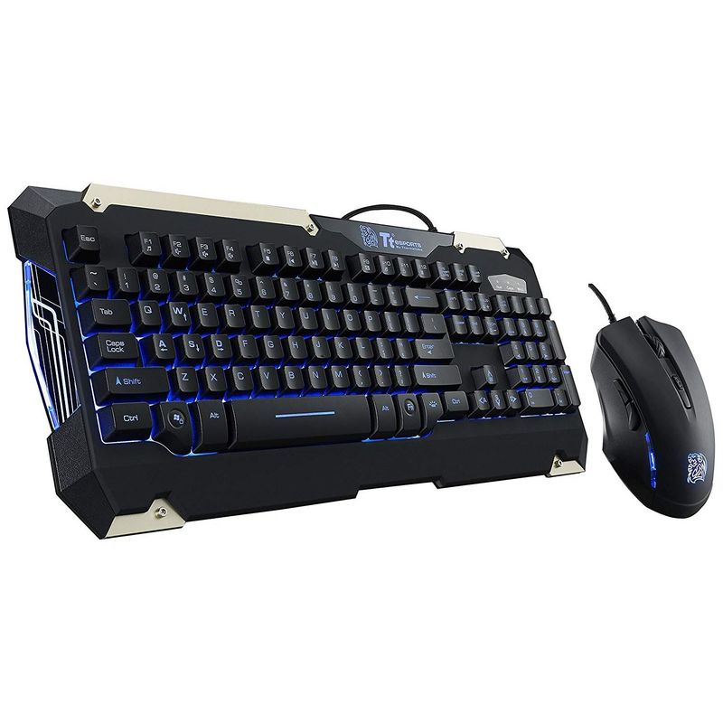 THERMALTAKE - Kit Gamer Teclado y Mouse Thermaltake Commander USB 2400 dpi KB-CMC