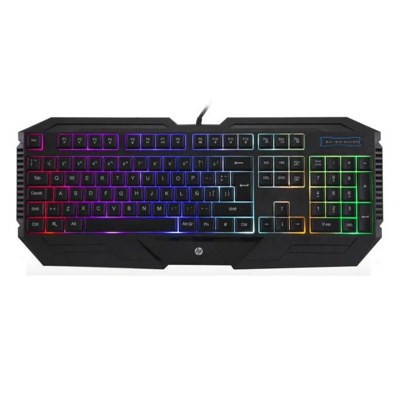 HP - HP Teclado Gaming K110 Retroiluminacion Rainbow Cableado USB - 7JH31AA