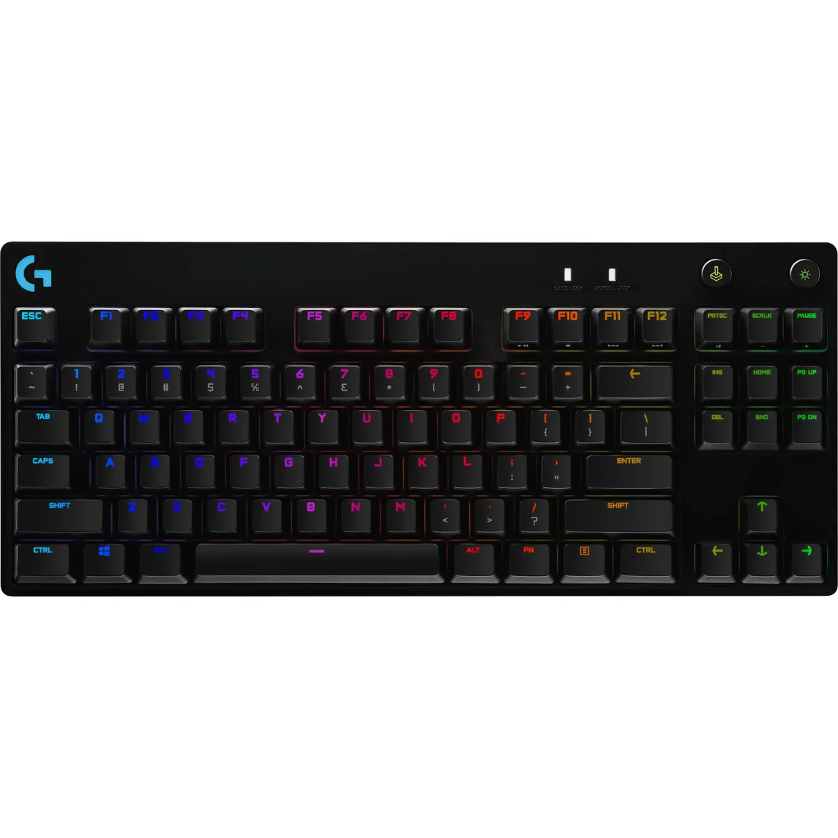 LOGITECH - Teclado Mecánico Gamer G Pro GX Blues Lightsyn RGB Compacto 920-009388