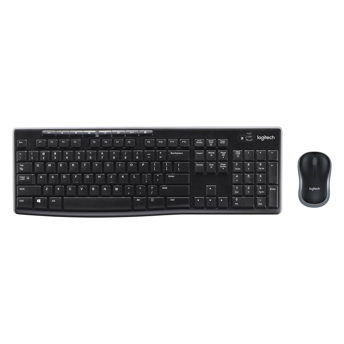 LOGITECH - Logitech Combo Teclado y Mouse MK270 Wireless USB Black- 920-004432