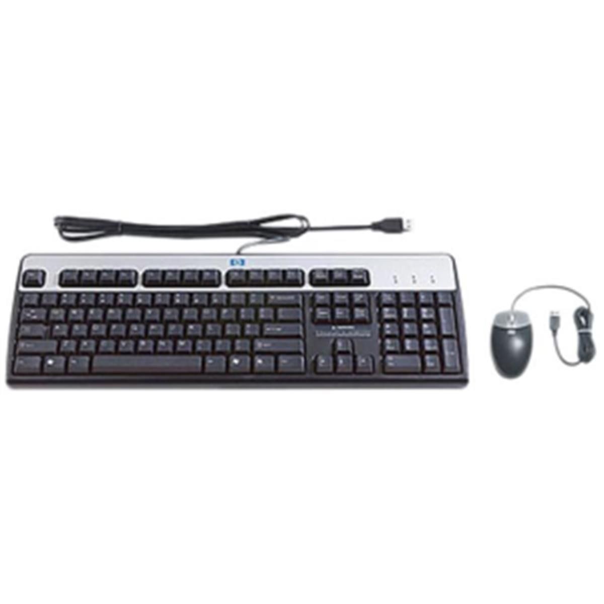 HP - HP Kit Teclado y Mouse HPE USB Cableado Teclado Inglés EEUU 631341-B21
