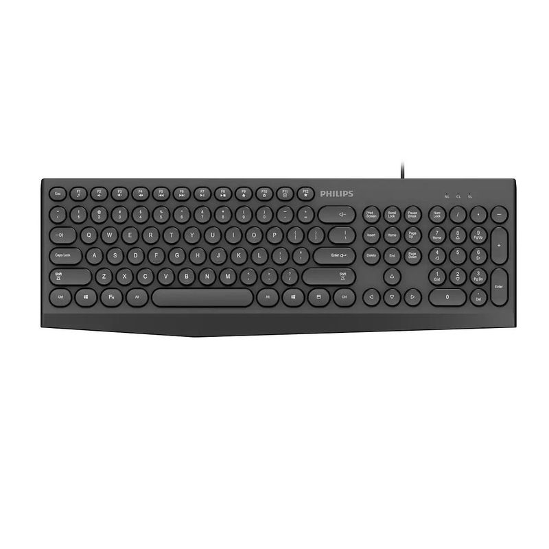 PHILIPS - Philips Teclado Multimedia K313 Wired con Cable Plug and Play SPK6313