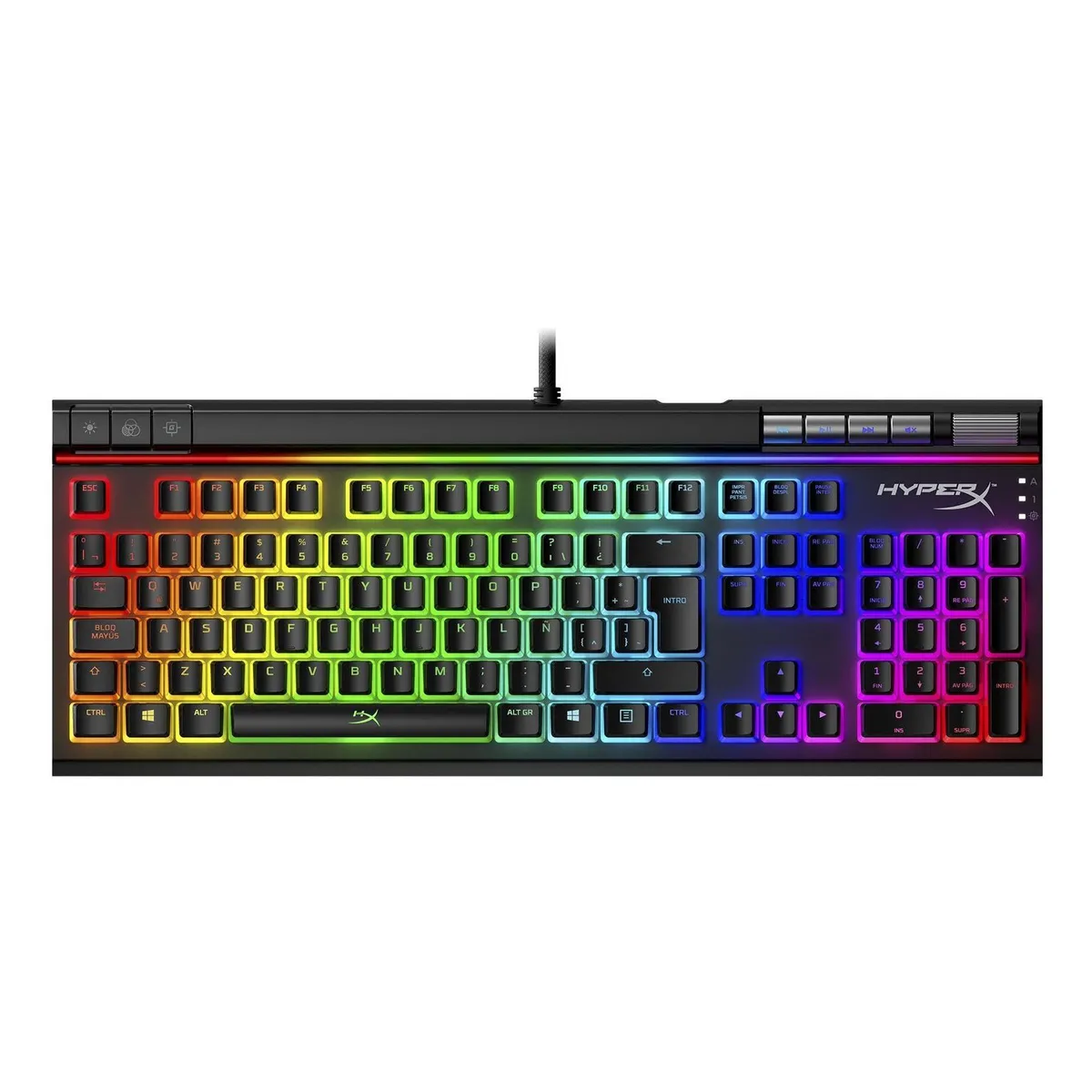 HYPERX - Teclado mecánico Gamer Hyperx Alloy Elite 2 RGB Red HKBE2X-1X-LA/G