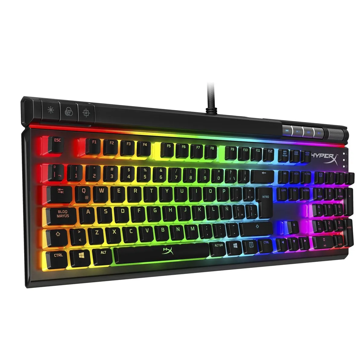 HYPERX - Teclado mecánico Gamer Hyperx Alloy Elite 2 RGB Red HKBE2X-1X-LA/G