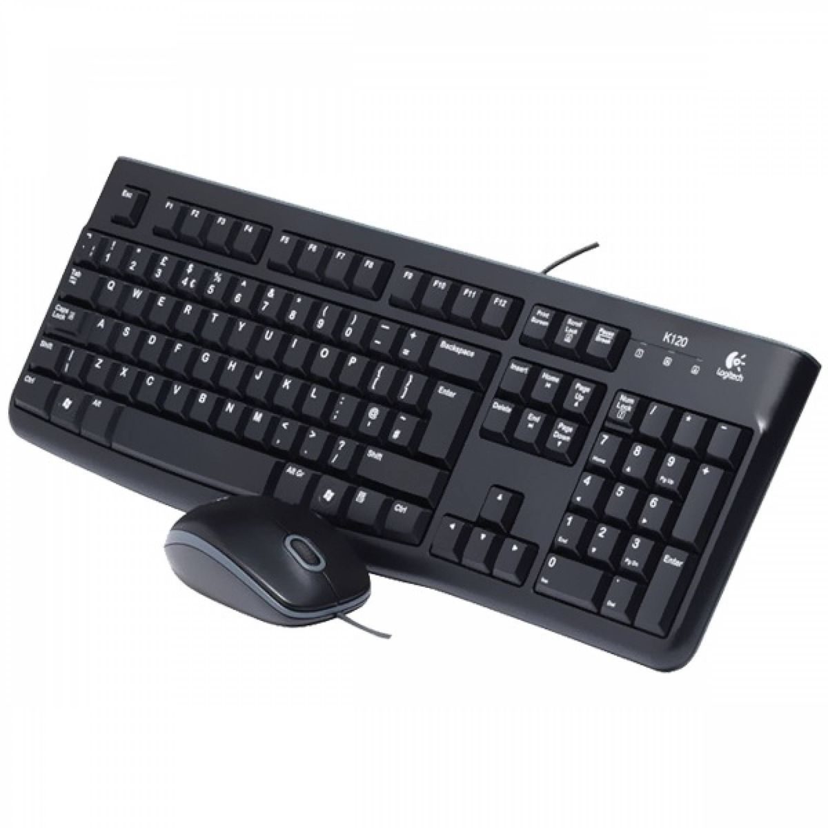 LOGITECH - Logitech Kit Teclado y Mouse MK120 Alámbrico Español Black 920-004428