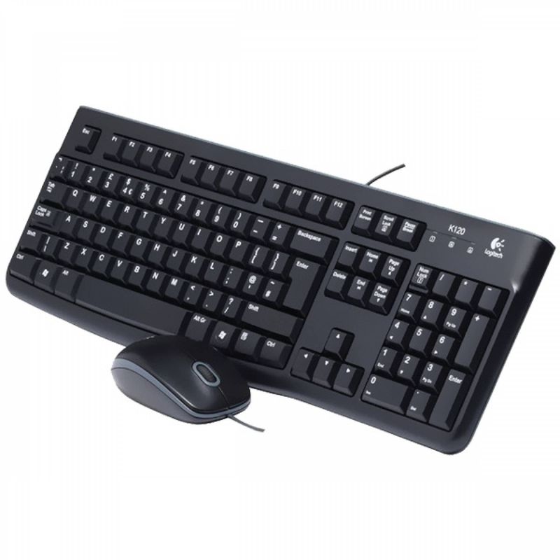 LOGITECH - Logitech Kit Teclado y Mouse MK120 Alámbrico Español Black 920-004428