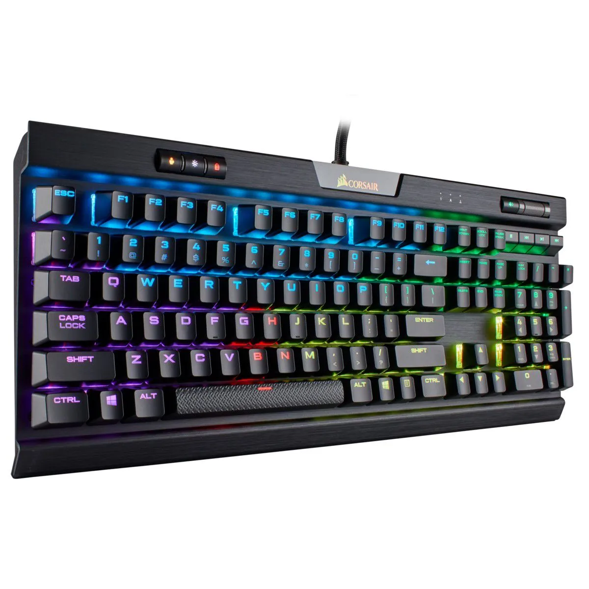 CORSAIR - Teclado Gamer Corsair K70 RGB MK2 RAPIDFIRE CHERRY MX Speed CH-9109014-SP