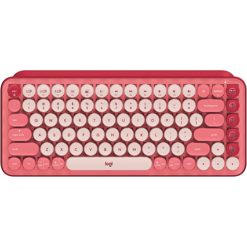 LOGITECH - Logitech Teclado POP Keys Mecánico Wireless Español Rosa 920-010715